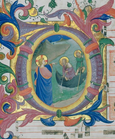 The Calling of Simon Peter and Andrew (Illustrated Miniature in a Missal) by Fra Angelico